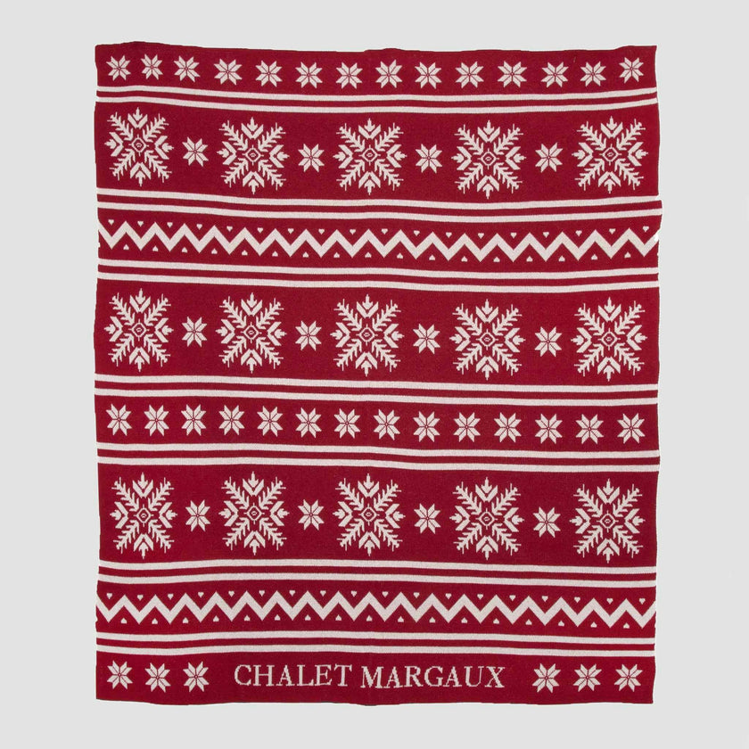 Custom Personalized Winter Holiday Sustainable Knit Throw Blanket - Fair Isle