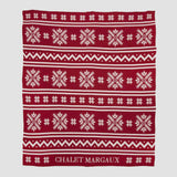 Custom Personalized Winter Holiday Sustainable Knit Throw Blanket - Fair Isle