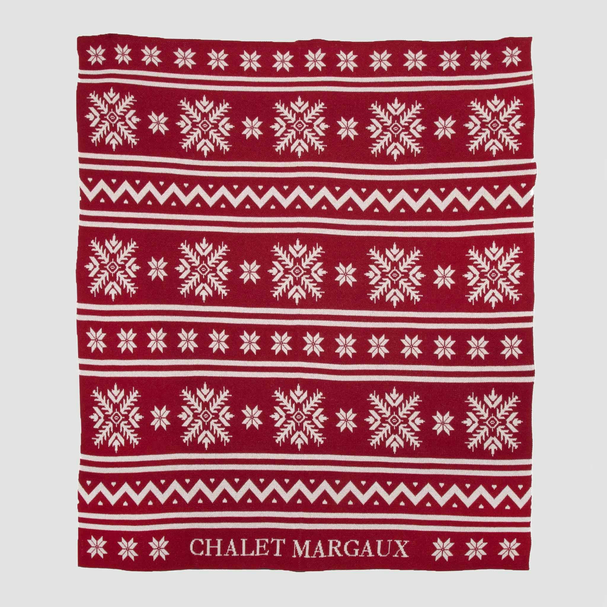 Custom Personalized Winter Holiday Sustainable Knit Throw Blanket - Fair Isle