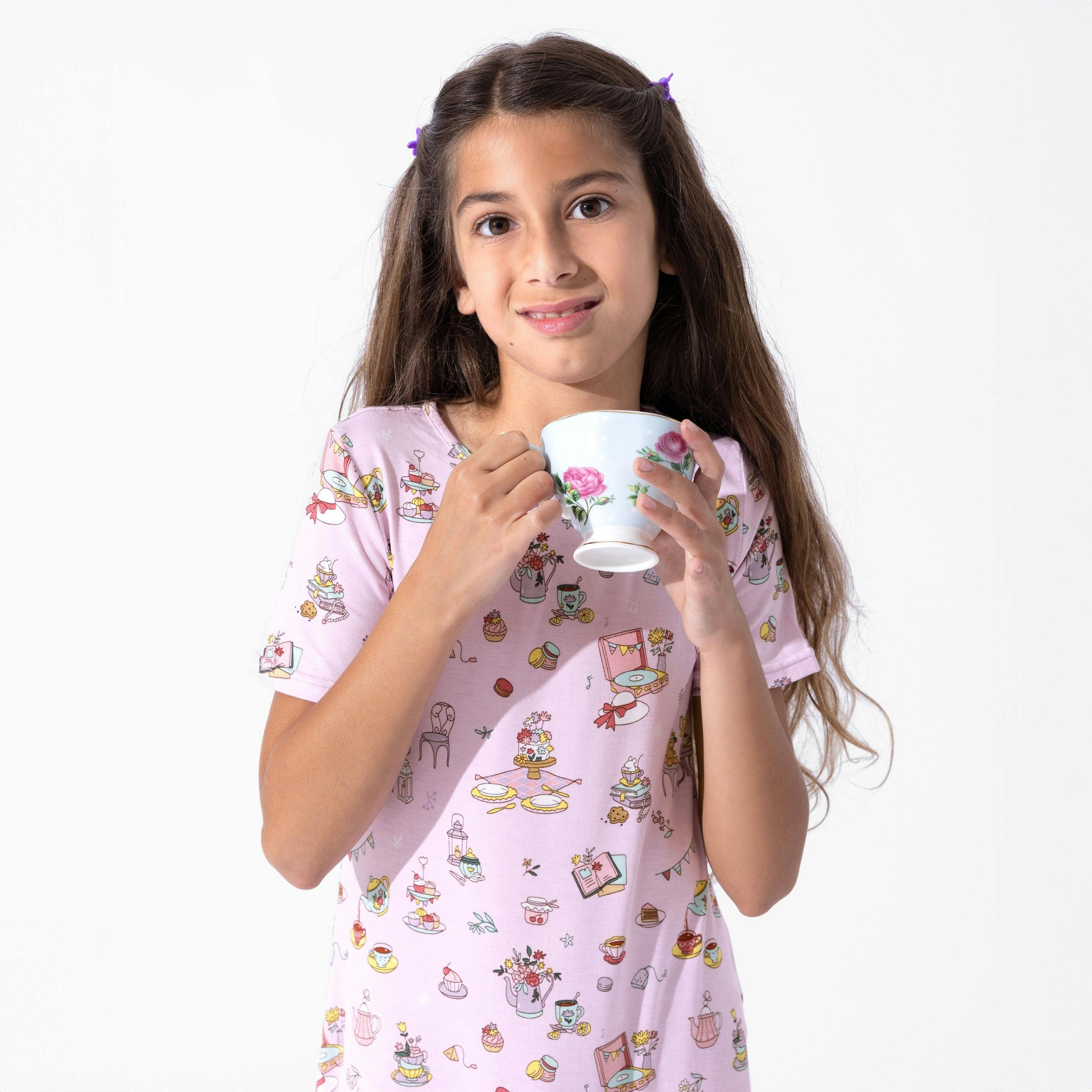 Tea Party Girls' Short Sleeve Dress