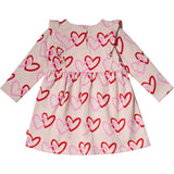 Recycled Cotton Hearts Baby Ruffle Dress