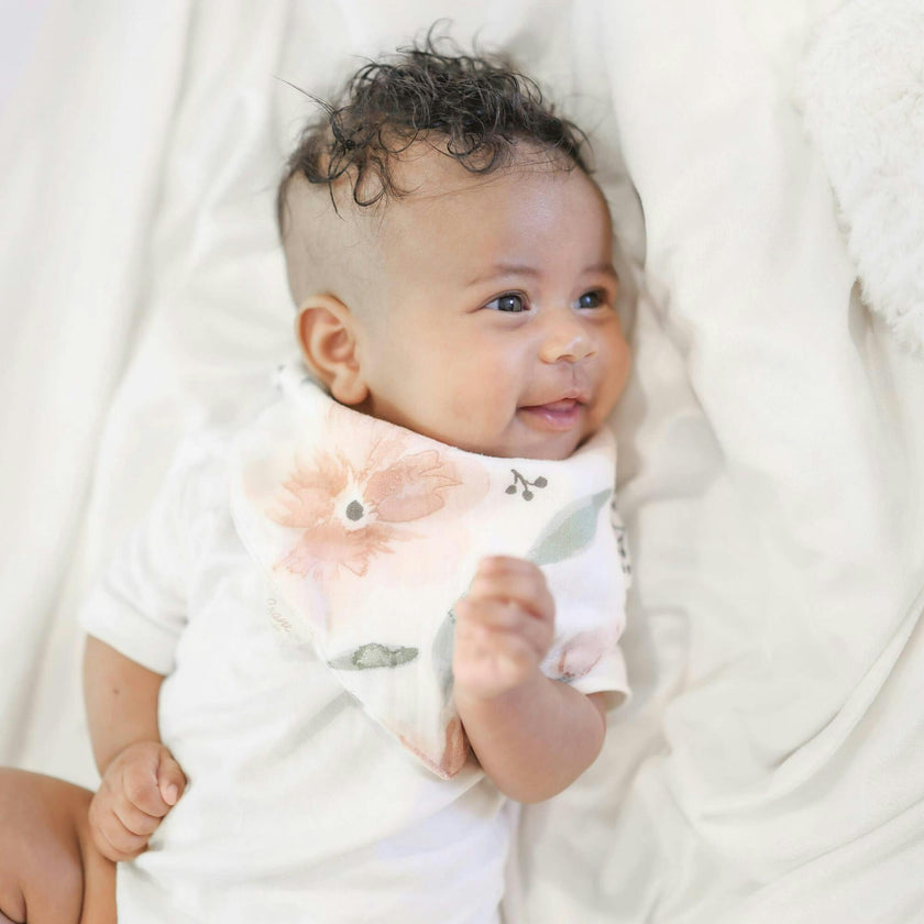 Parker 3-pc. Muslin Baby Bib Set (Pink Floral)