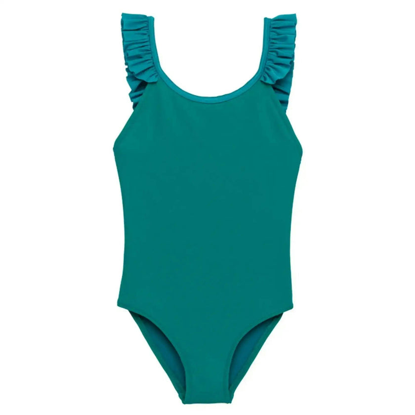 Girls' anti-UV one-piece swimsuit, jade| BORA BORA 1P