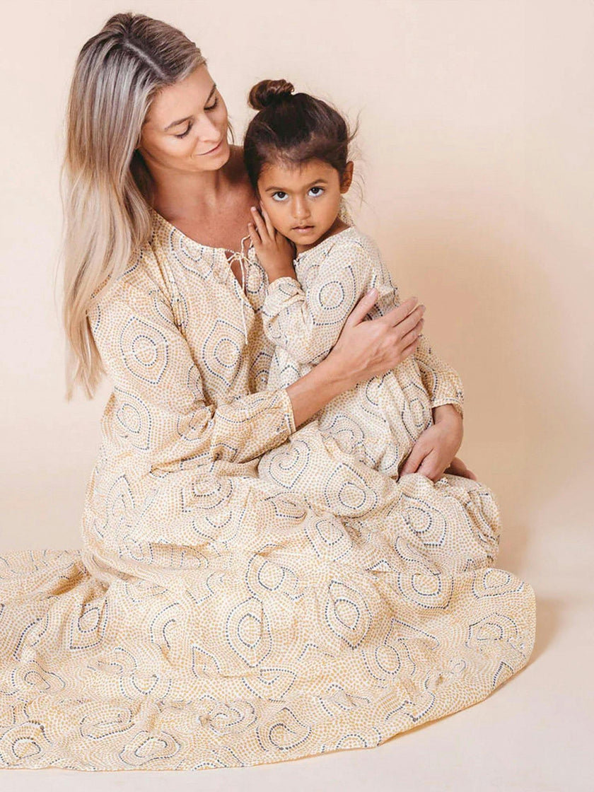 Block-Printed Bohemian Dress