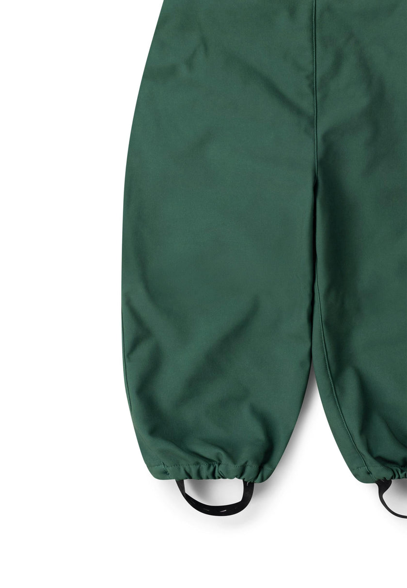 Olive Recycled Lined Waterproof Dungarees, Green
