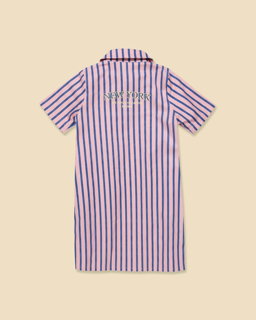 Shirtdress in Blue Note Stripe