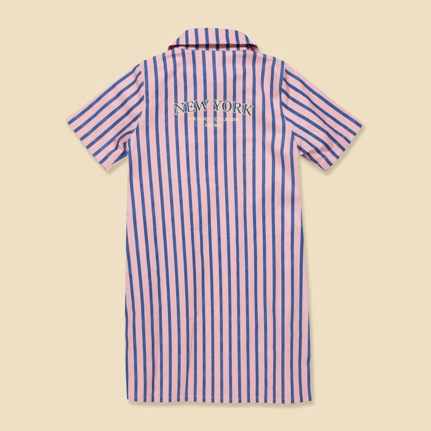 Shirtdress in Blue Note Stripe