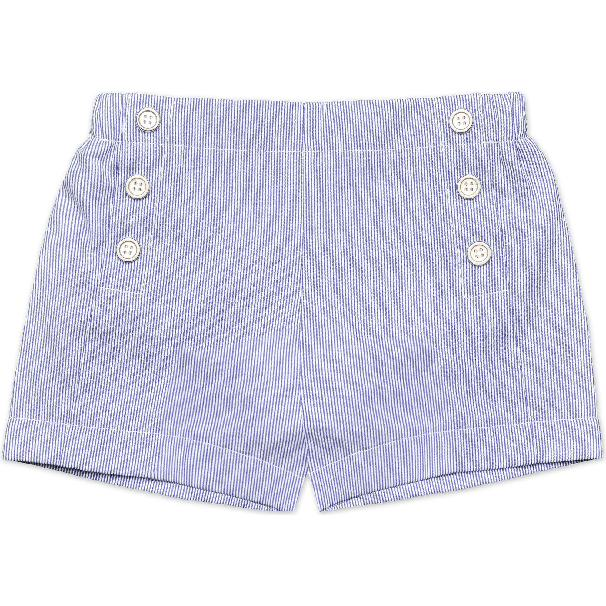 Sailor Button Shorts, Navy
