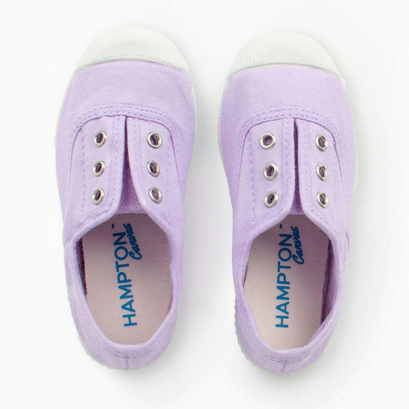 Hampton Canvas Plum Plimsolls in Lavender