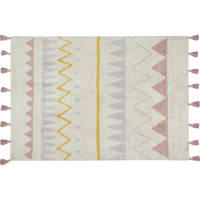Azteca Natural Washable Rug, Multi