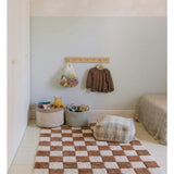 Kitchen Tiles Checkerboard Pattern Washable Rug