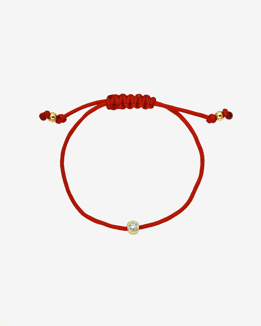 14k Gold Lab Diamond Bezel Fortune Bracelet