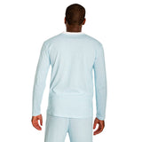 Men's Sky Blue Jersey Henley - Organic Stretch Cotton