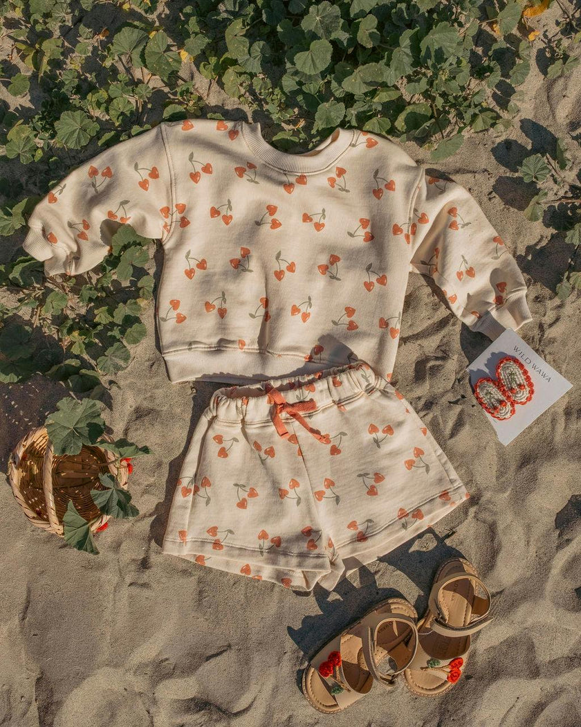 Sweatshirt Set in Cherry Crush