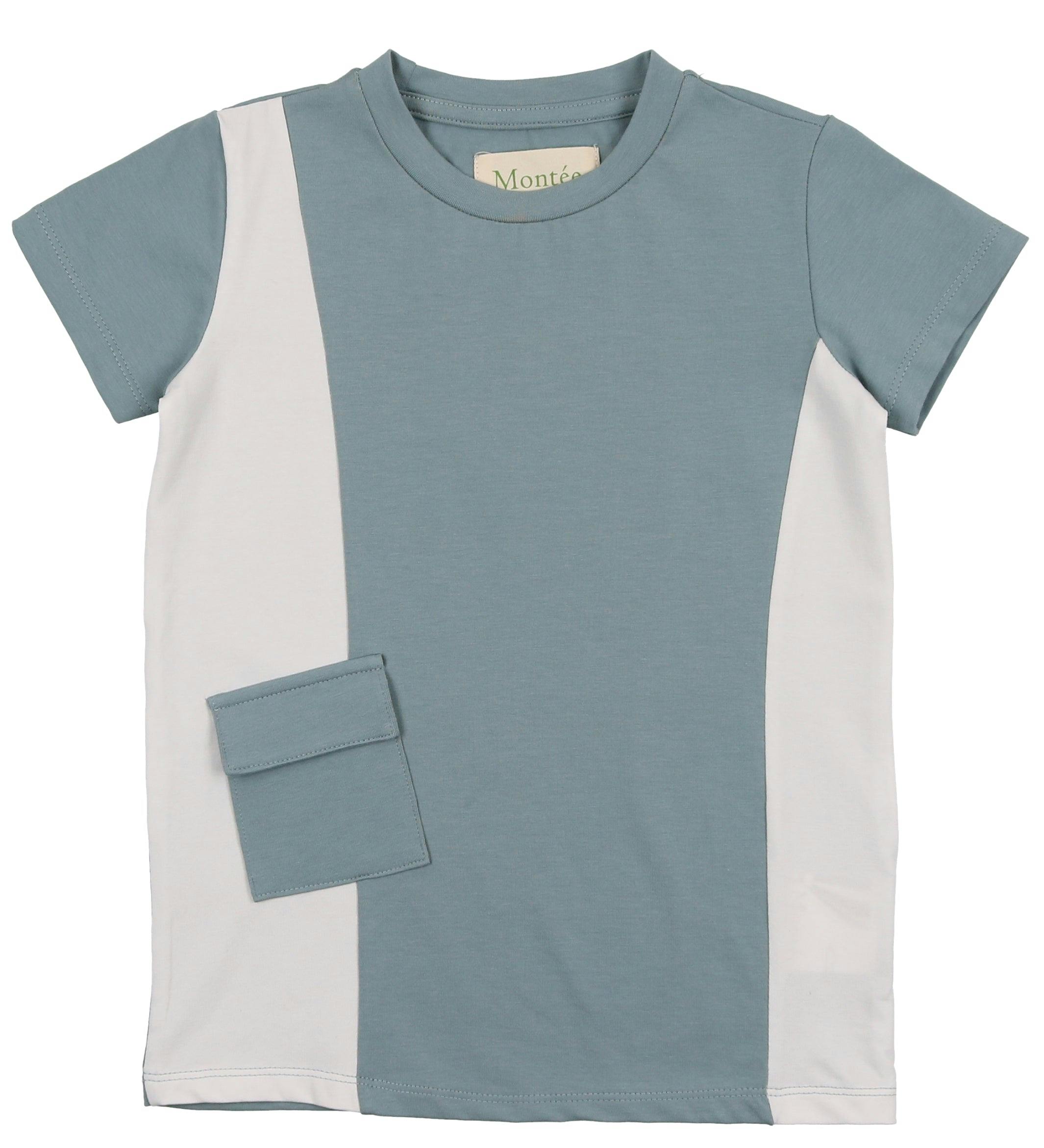 Colorblock Pocket Short Sleeves Tee