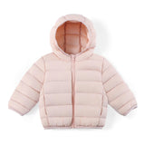 Pink Down Quilted Hooded Puffer Jacket