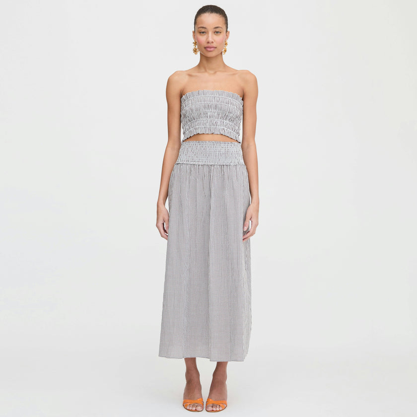 The June Nap Top - Chocolate Gingham