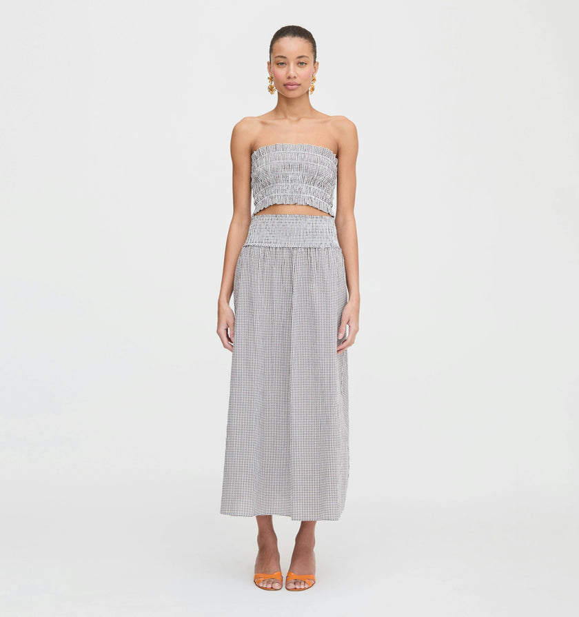 The June Nap Top - Chocolate Gingham