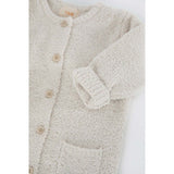 Fuzzy Long Sleeve Buttoned Romper