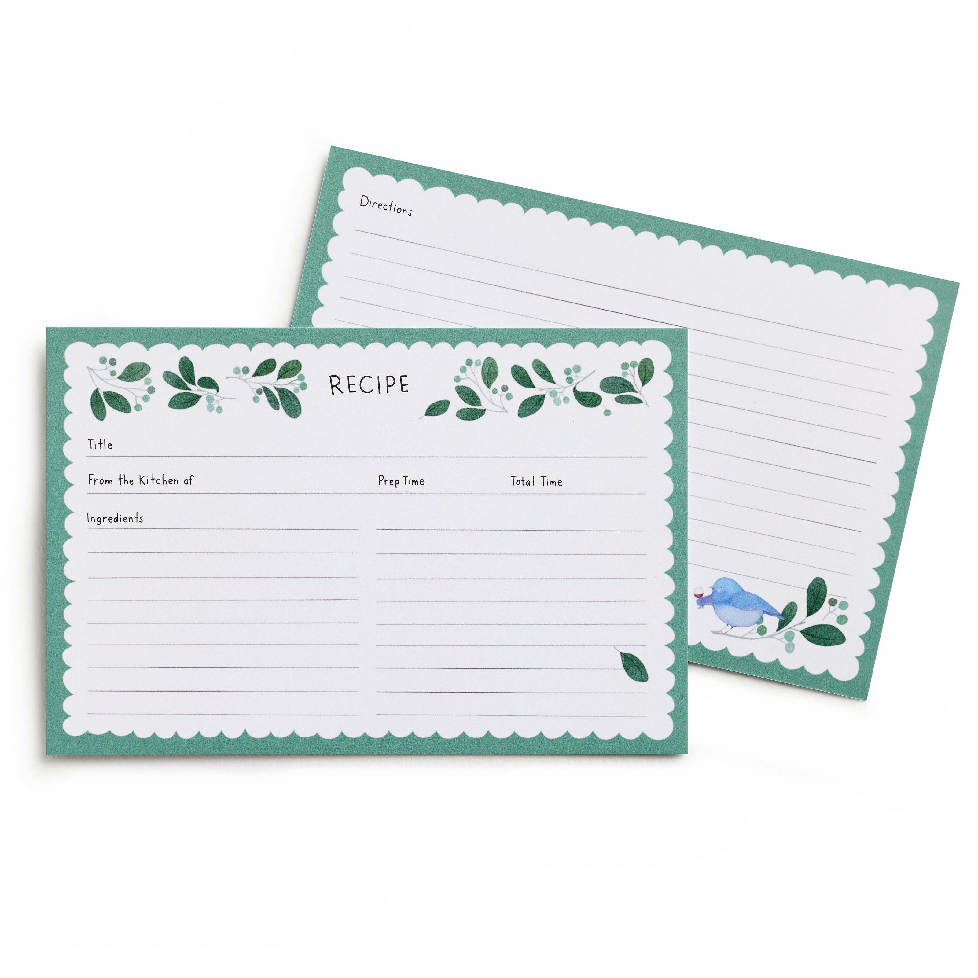 Chirps and Cheers Recipe Card Set