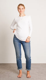 Liv Long Sleeve Maternity Crew Neck Tee