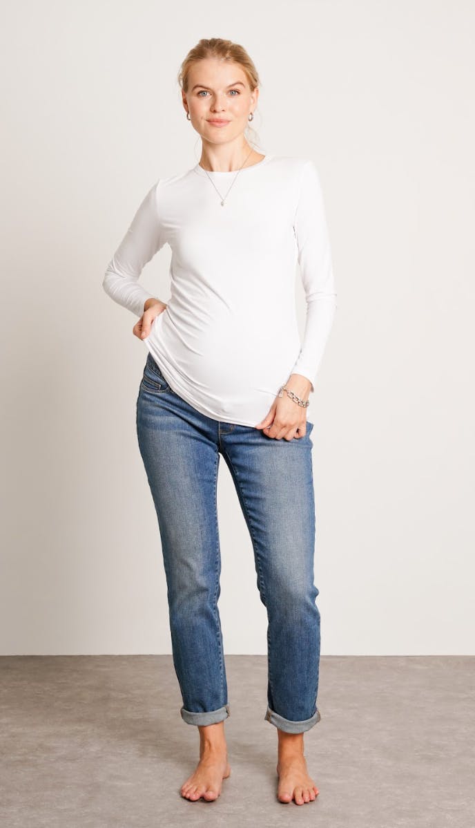 Liv Long Sleeve Maternity Crew Neck Tee