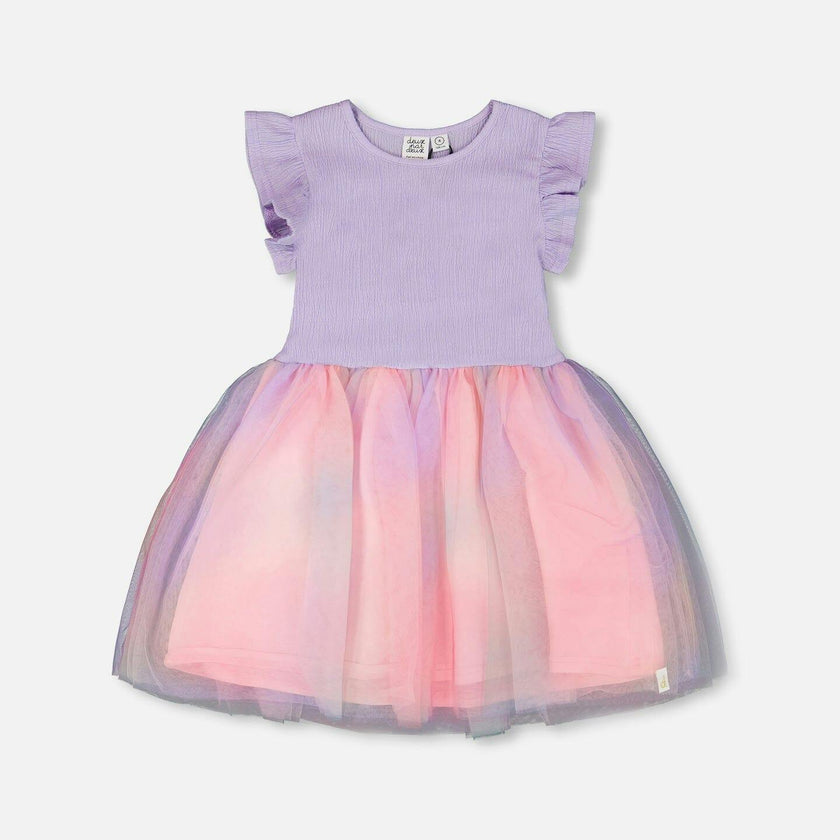 Bi-Material Mesh Dress