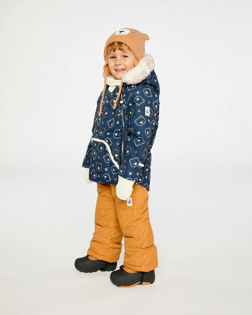 Baby Two Piece Snowsuit Blue Printed Teddy Bears