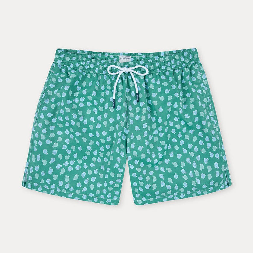 Green Puffer Fish Men's Swim Shorts
