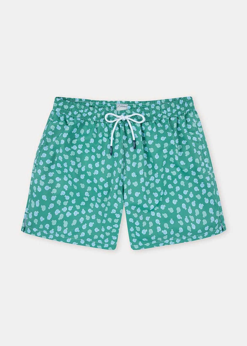 Green Puffer Fish Men's Swim Shorts