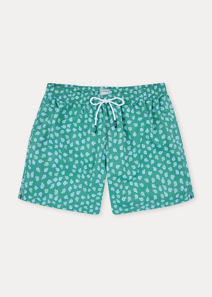 Green Puffer Fish Men's Swim Shorts