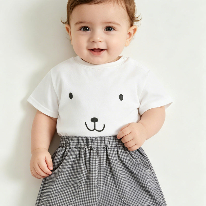 White Smile Checkered Set