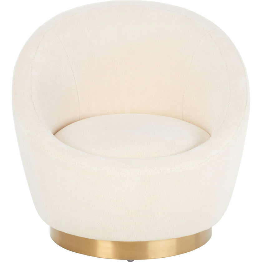 Pippa Faux Wool Swivel Chair