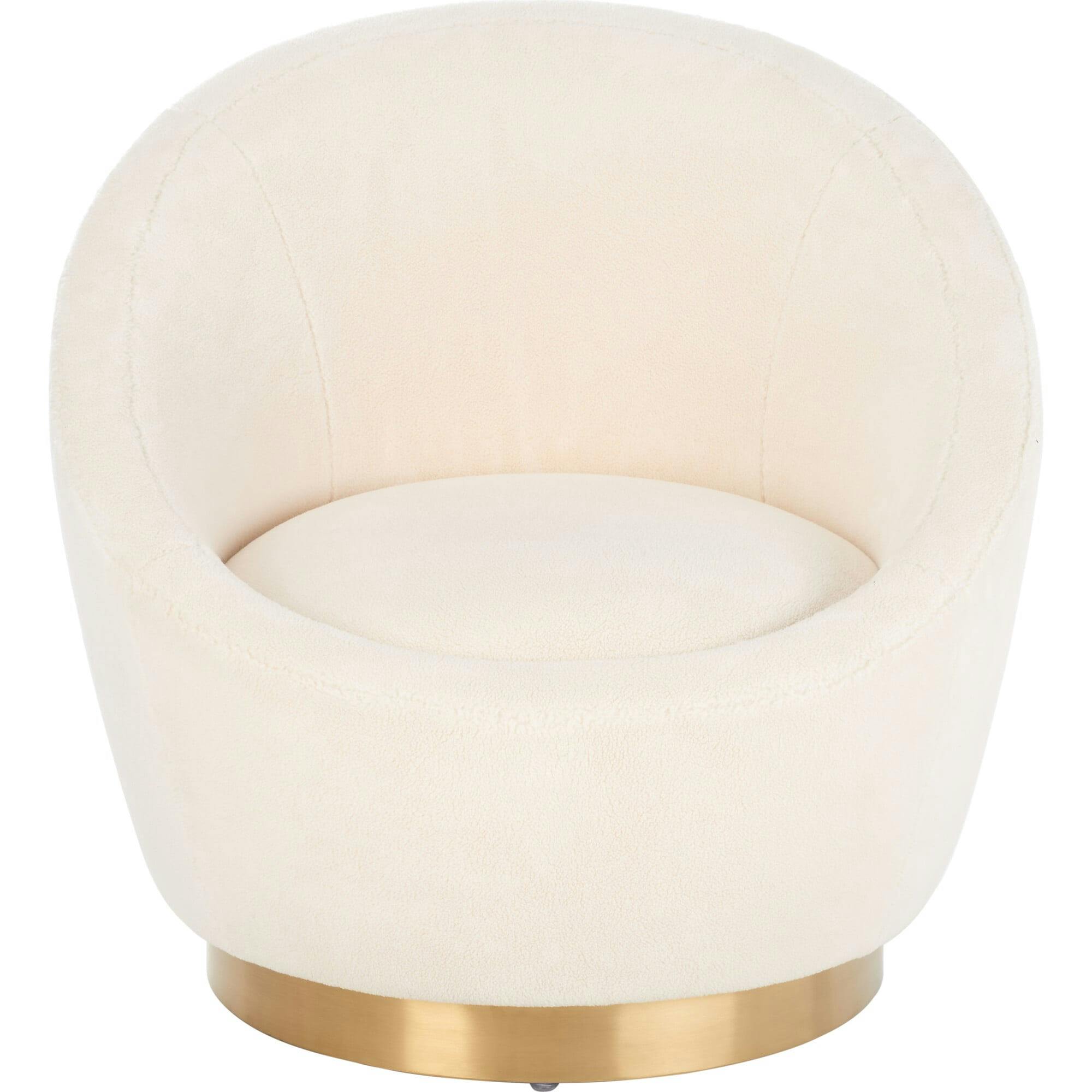 Pippa Faux Wool Swivel Chair