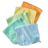 RILEY 5-Pack Crinkle Muslin Burp Cloths