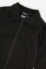 Front Zip Jacket Black