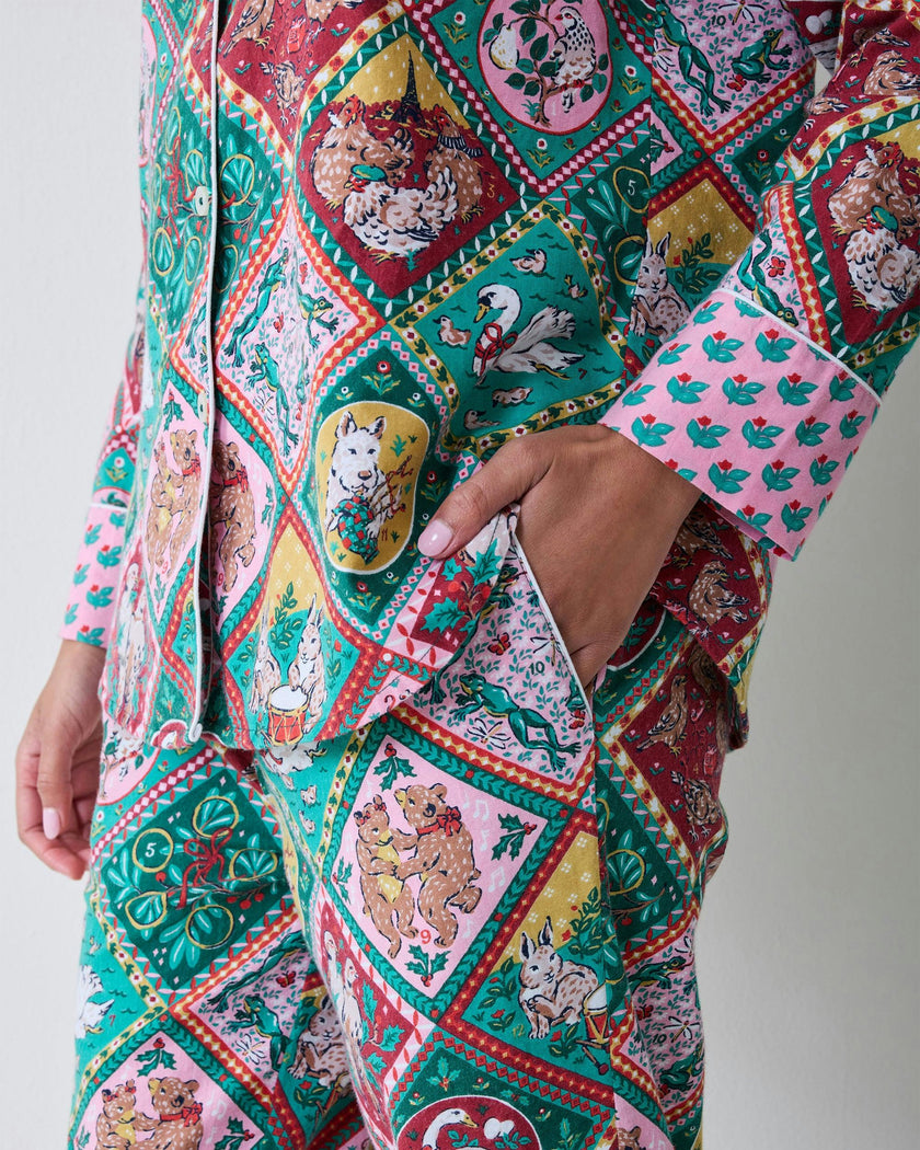 12 Days of Christmas - Long PJ Set - Vintage Holiday