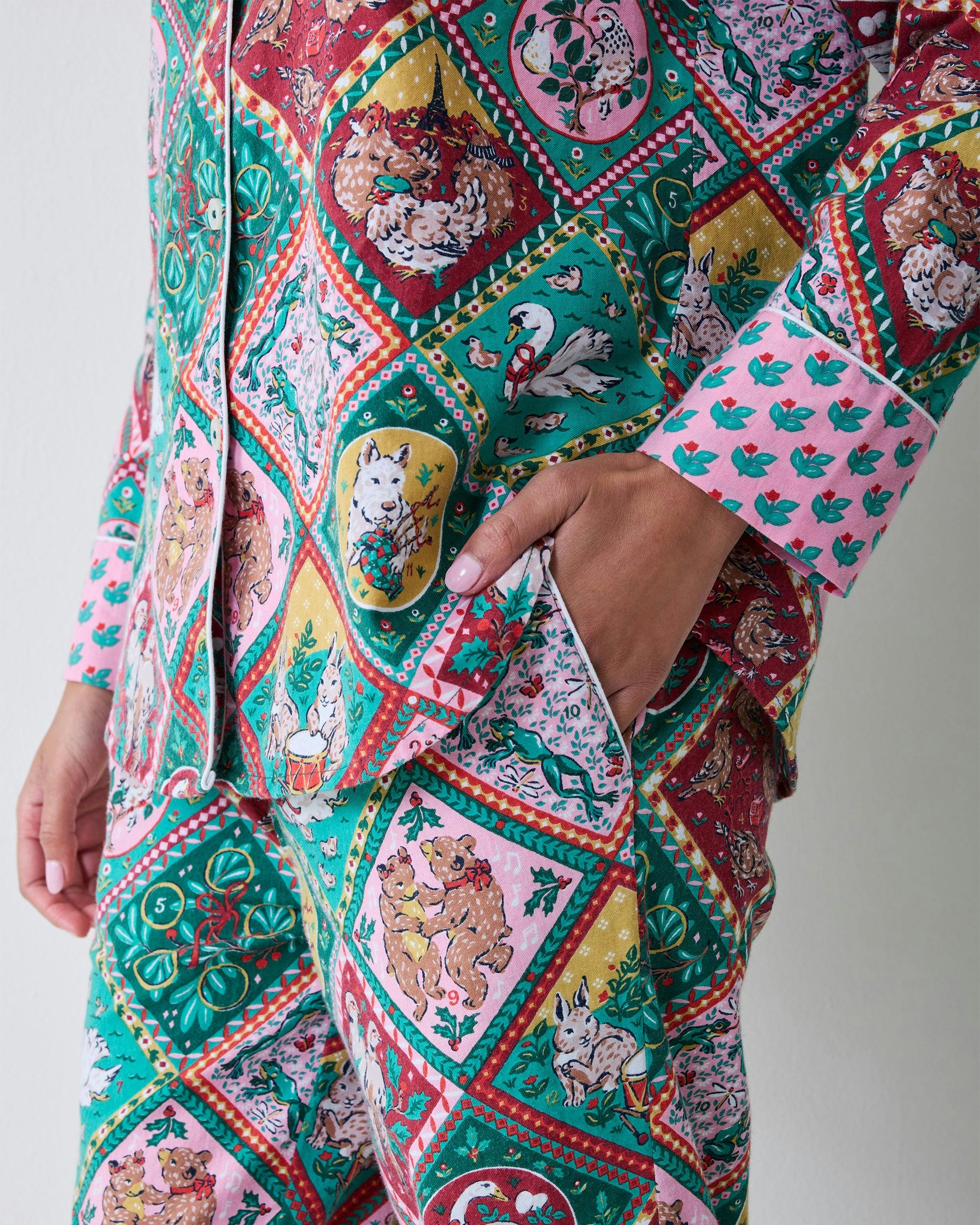 12 Days of Christmas - Long PJ Set - Vintage Holiday
