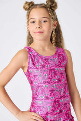 Girls Leotard in Pretty Pink Bows