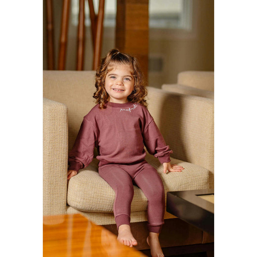 Pouf Embroidered Set, Pink