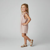 Organic Flutter Jumpsuit - Coral Stripes