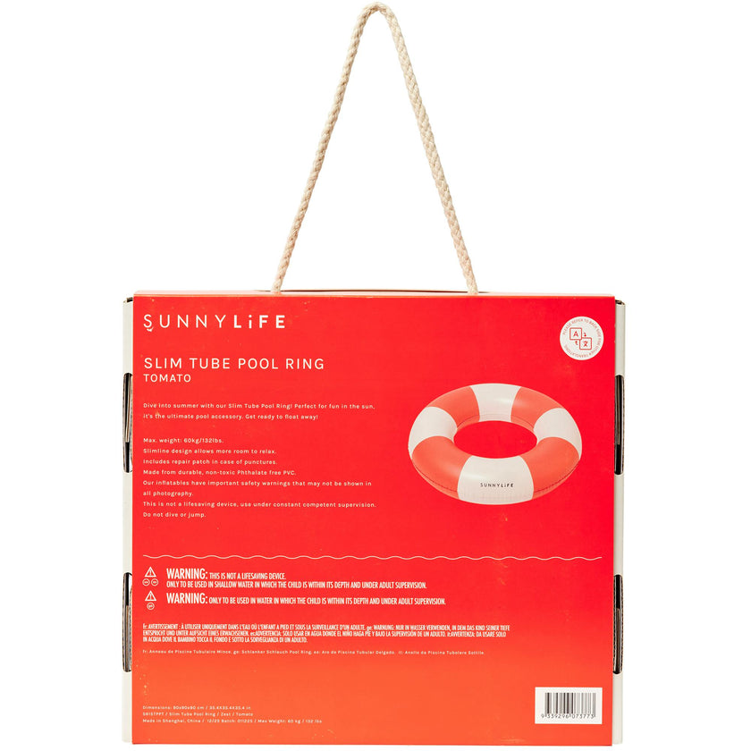 Slim Tube Pool Ring: La Mer Tomato
