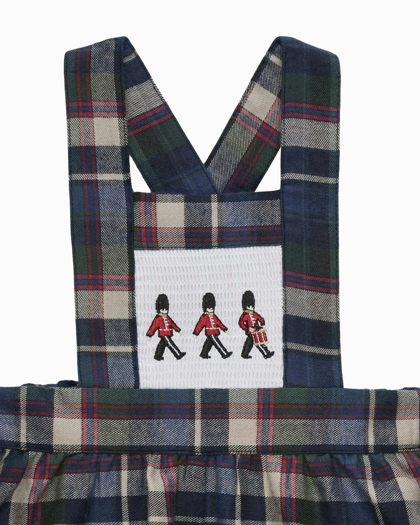 Baby Smocked Bib Short in Marching Band