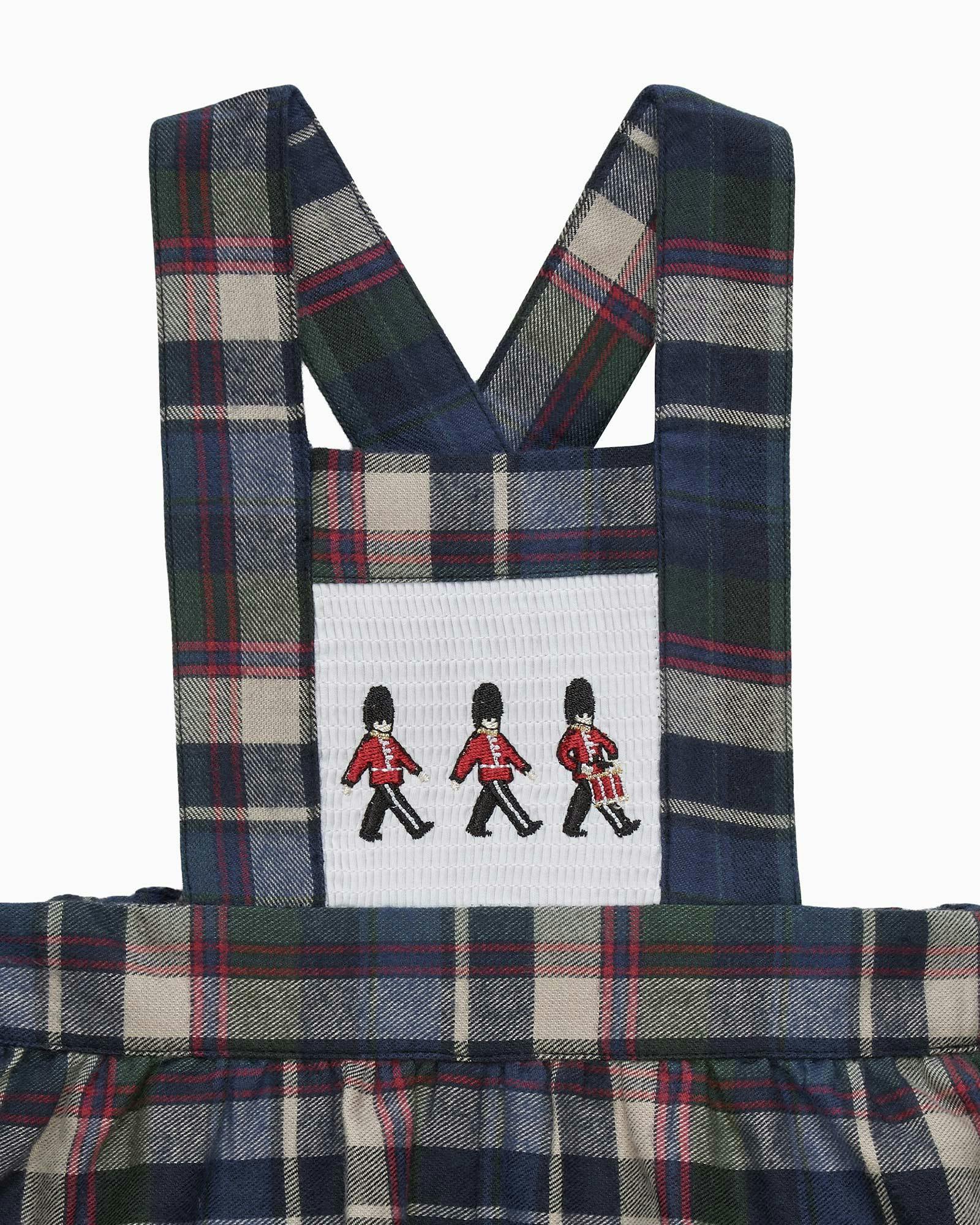 Baby Smocked Bib Short in Marching Band