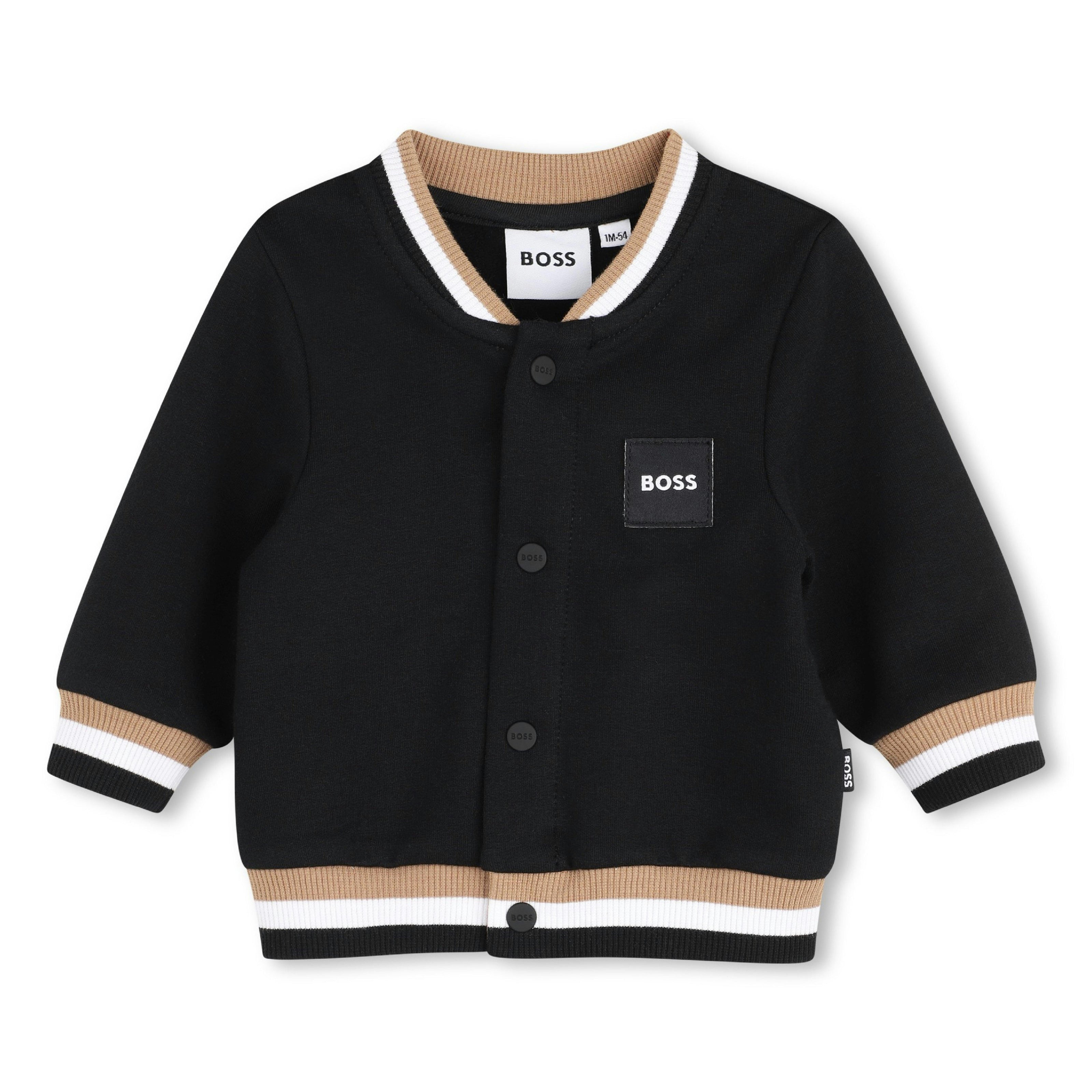 Black Logo Baby Jacket Set