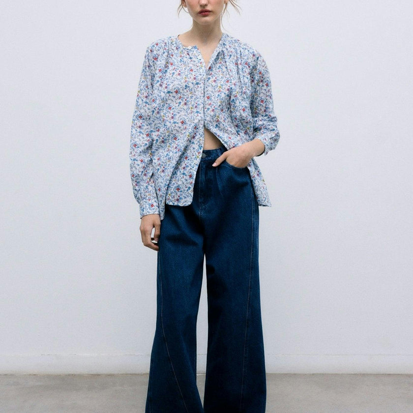 TNS Denim Extra Wide Woman Pant Indigo Denim