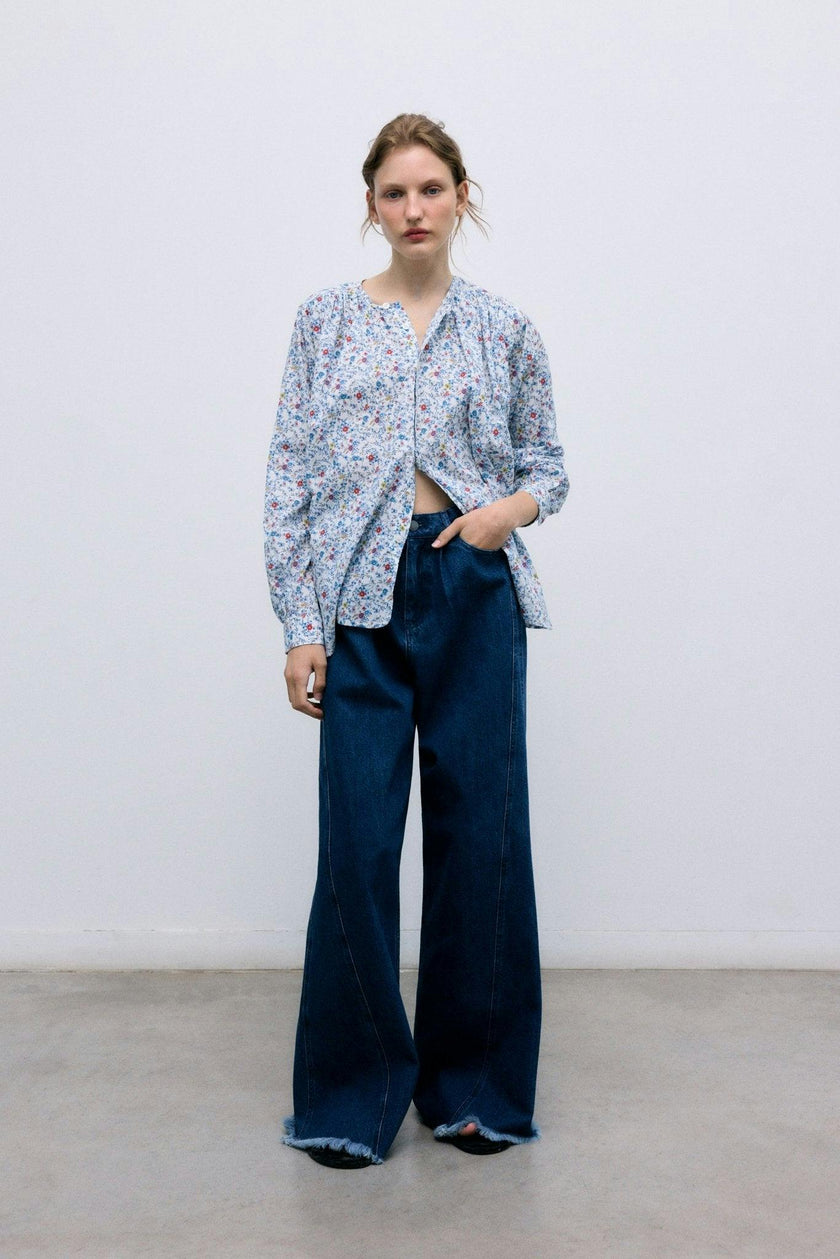 TNS Denim Extra Wide Woman Pant Indigo Denim