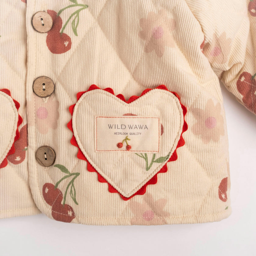Quilted Jacket in Cherry Bloom