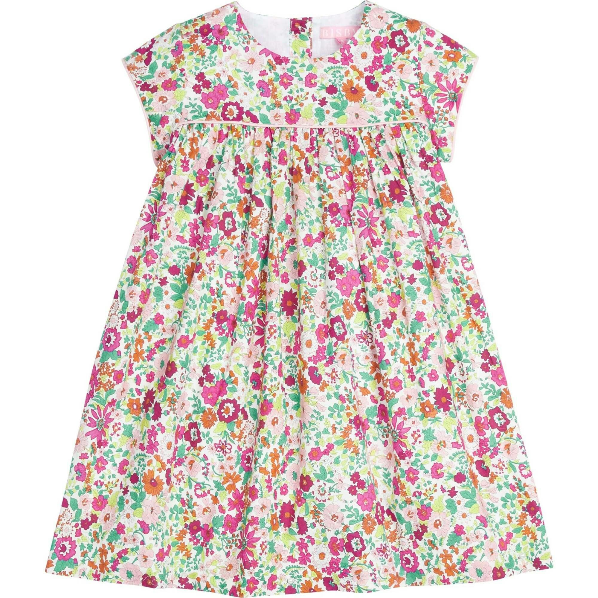 Charlotte Trim Short Sleeve Gathered Dress