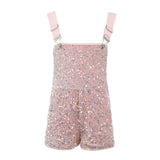 Pretty in Pink Sequin Overalls